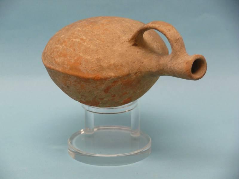 Ancient Holy Land Iron Age II - III Pottery Flask, ca. (1 of 5)