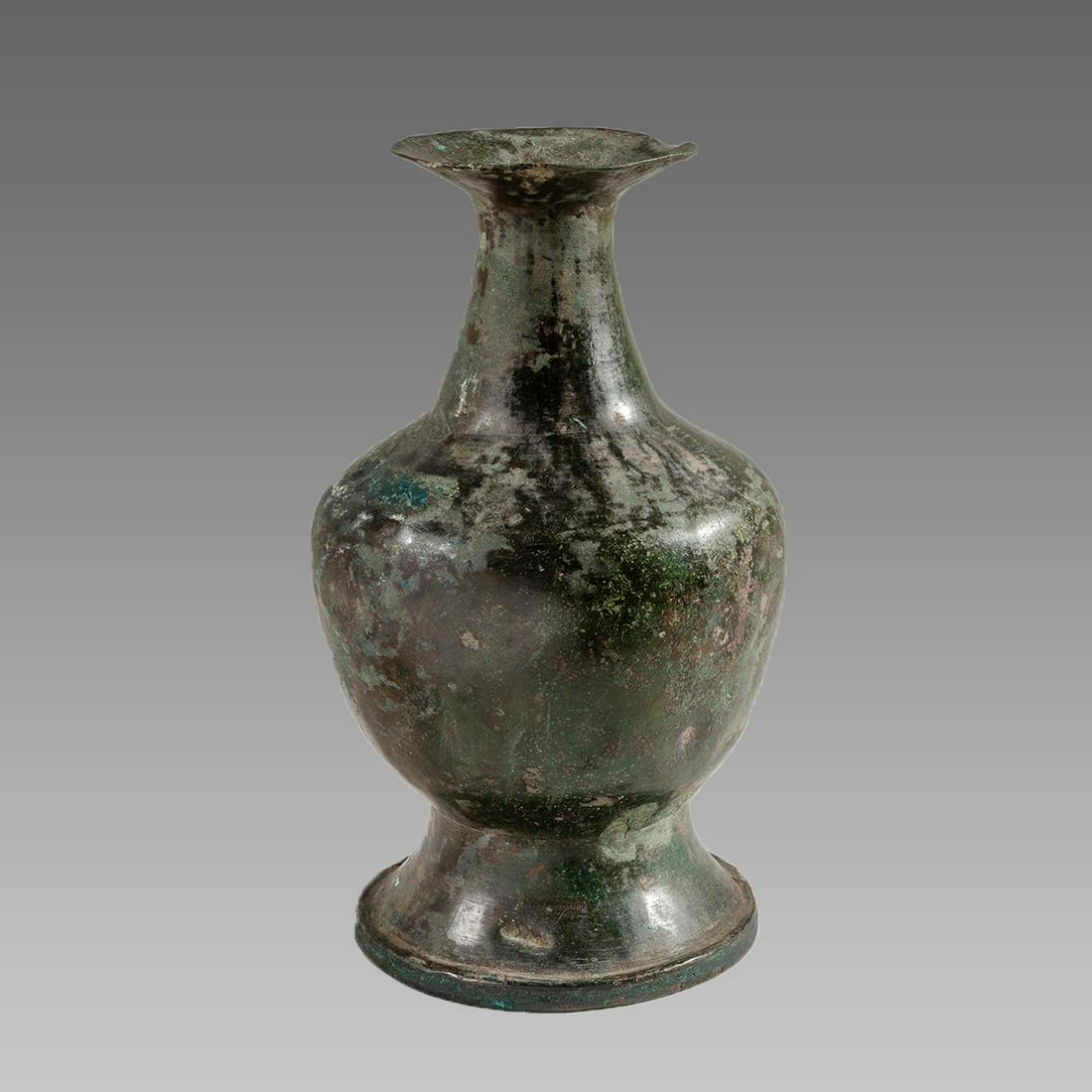 Ancient Islamic Bronze Footed Vase c.8th-10th century (1 of 2)