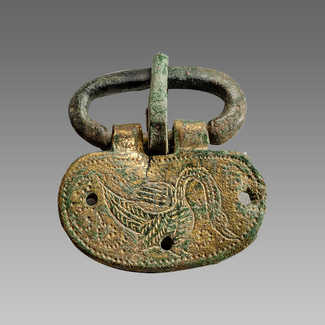 Ancient Roman Gilded Bronze Buckle c.1st-2nd century (1 of 2)