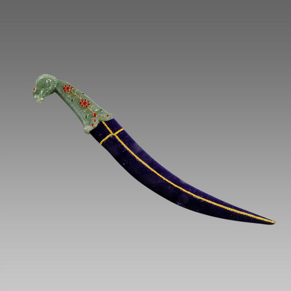 Indian Mughal Style Dagger with Jade Handle. (1 of 4)
