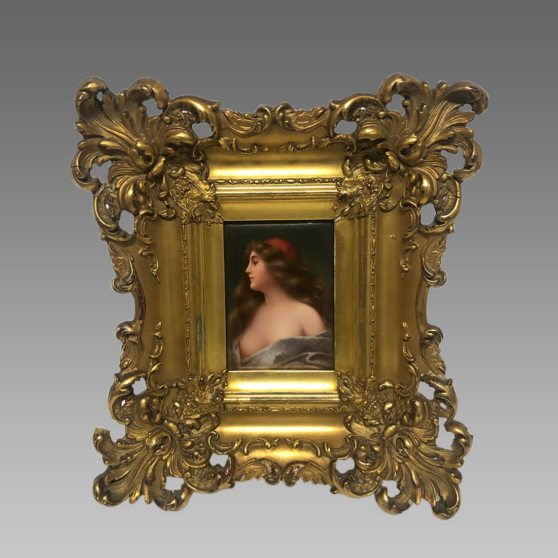 19th century German Porcelain Plaque Signed Storch. (1 of 4)