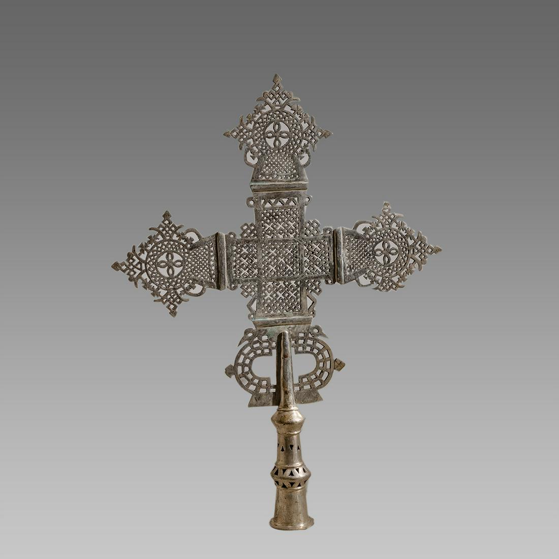 Large Coptic Processional Cross Ethiopian c.20th (1 of 2)