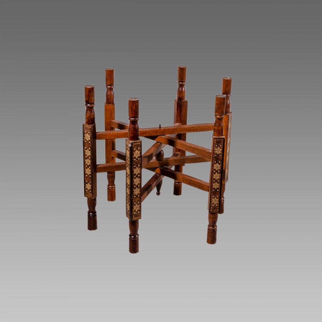 Middle eastern Syrian Mosaic Tray Stand. (1 of 1)