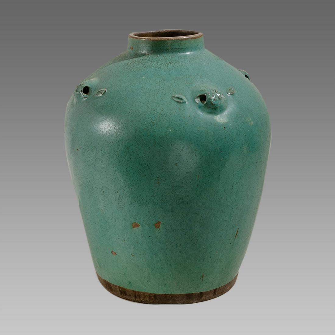 Asian Korean? Ceramic Jar. Size 16 inches high. (1 of 3)