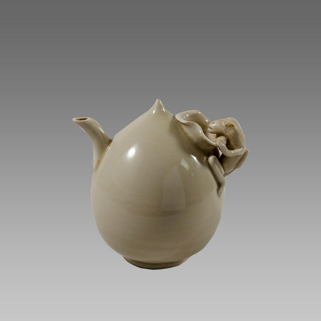 Chinese Chin Dyansty Ceramic Ewer with Monkey. (1 of 3)