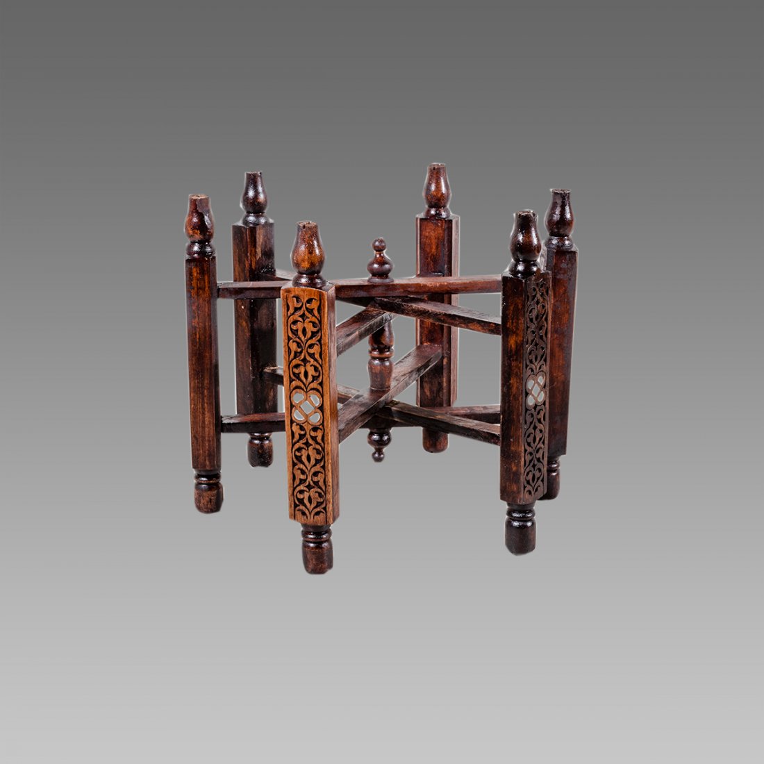 Middle eastern Syrian Mosaic Tray Stand. (1 of 1)