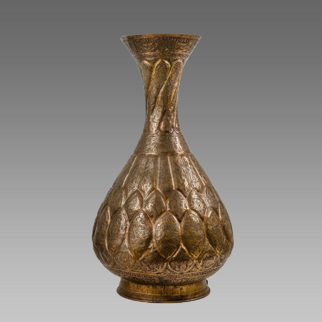 Antique Syrian Islamic Copper Vase. Size 27 1/4 inches (1 of 1)