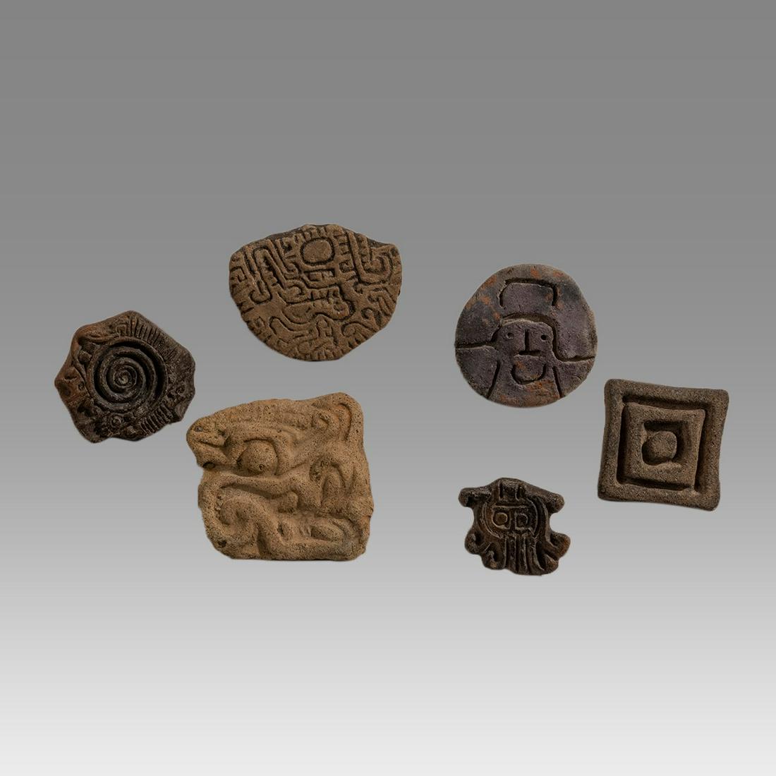 Lot of 6 Pre-Columbian, Ecuador, La Tolita, Tumoco (1 of 2)