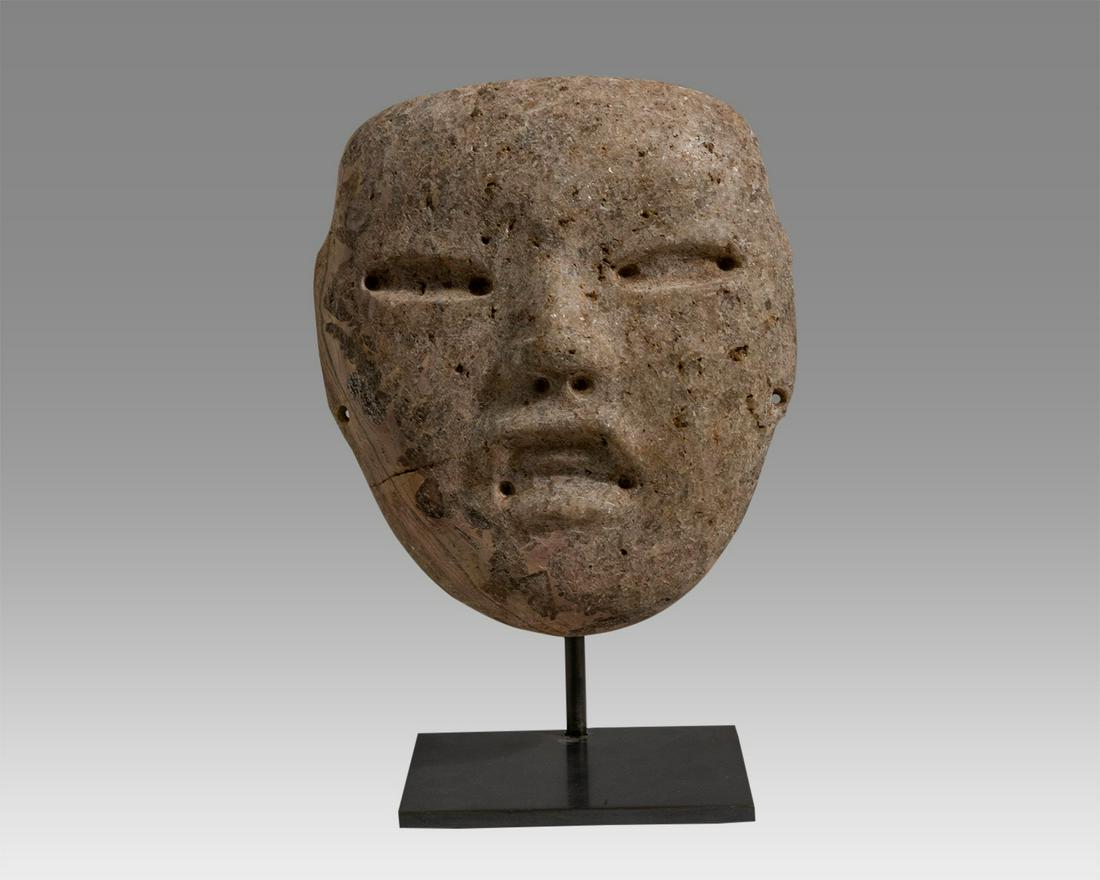 Pre Columbian Olmec Style Stone Mask (1 of 8)