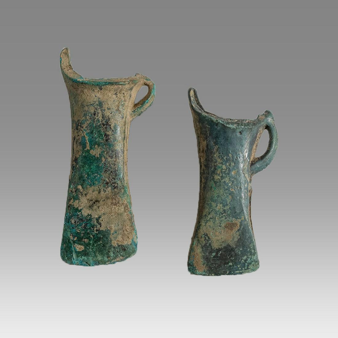 Lot of 2 Ancient Europe Bronze Age Axe Heads c.2000 BC. (1 of 2)