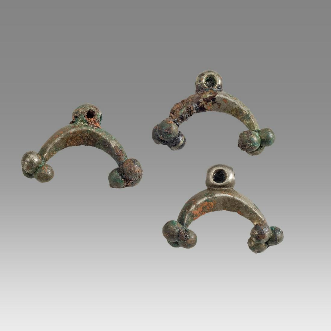 Lot of 3 Ancient Celtic Silver Amulets c.2nd century (1 of 1)