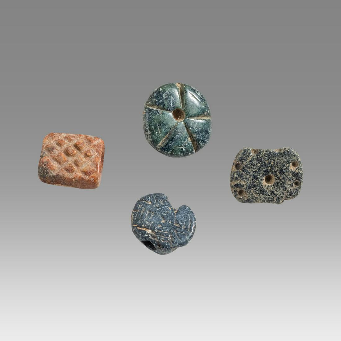Lot of 4 Ancient Stone seal Amulet c.600 BC. (1 of 2)
