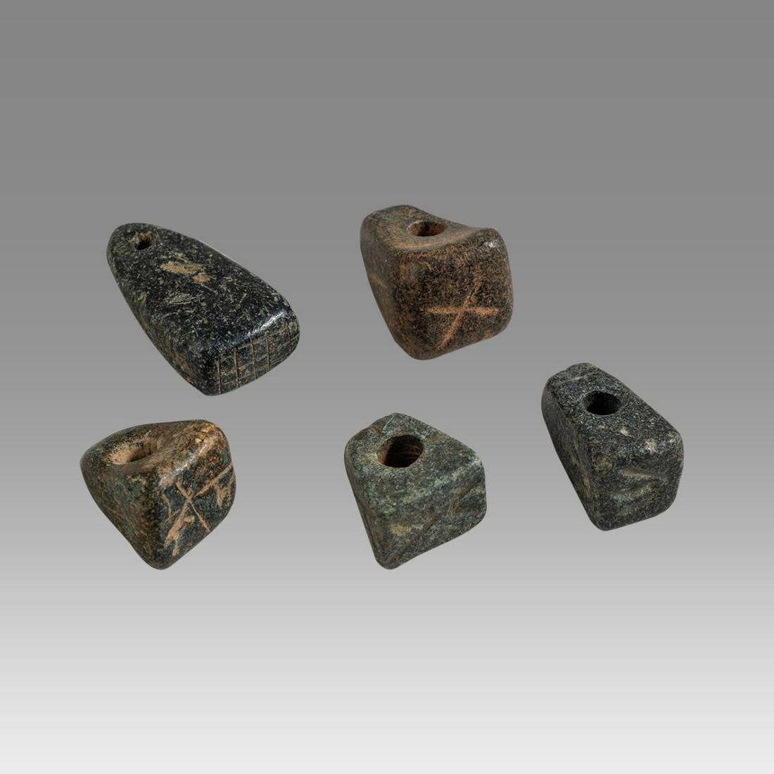 Lot of 5 Ancient Stone seal Amulet c.600 BC. (1 of 1)