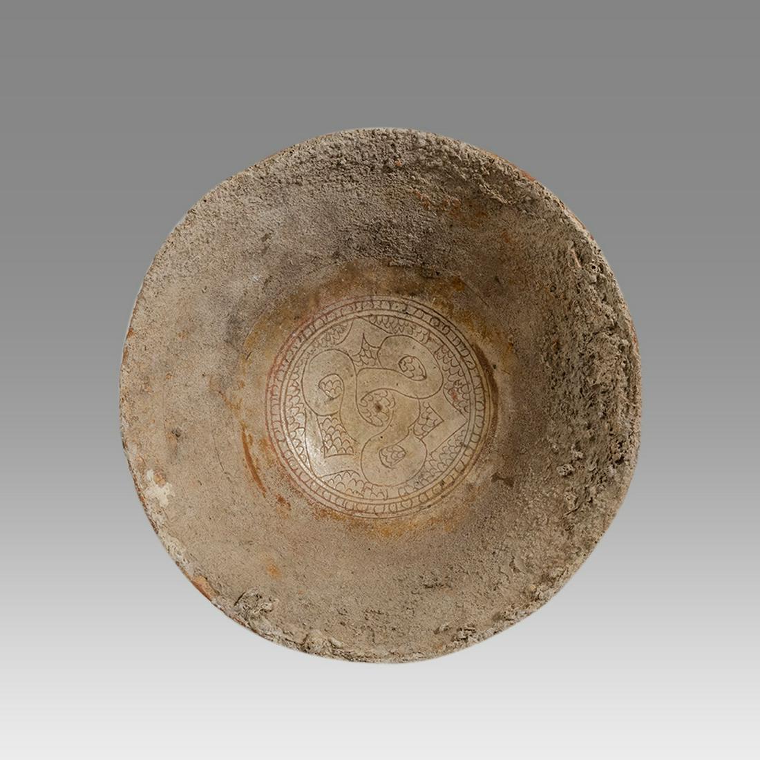 Ancient Byzantine Ceramic Bowl Sea Salvage Ca. 10th (1 of 3)