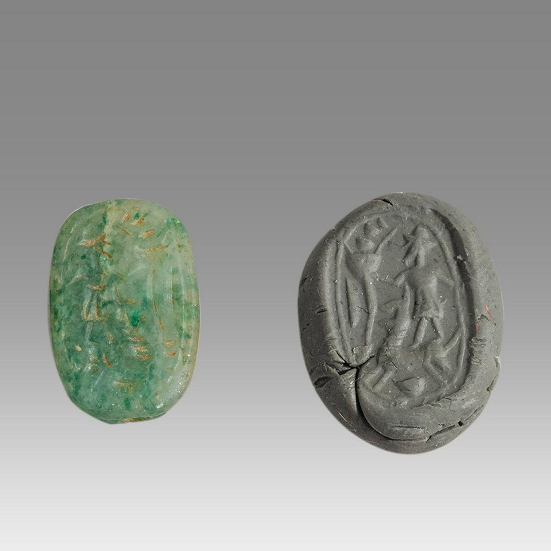 Ancient Phoenician Stone Scarab c.5th century BC. (1 of 2)