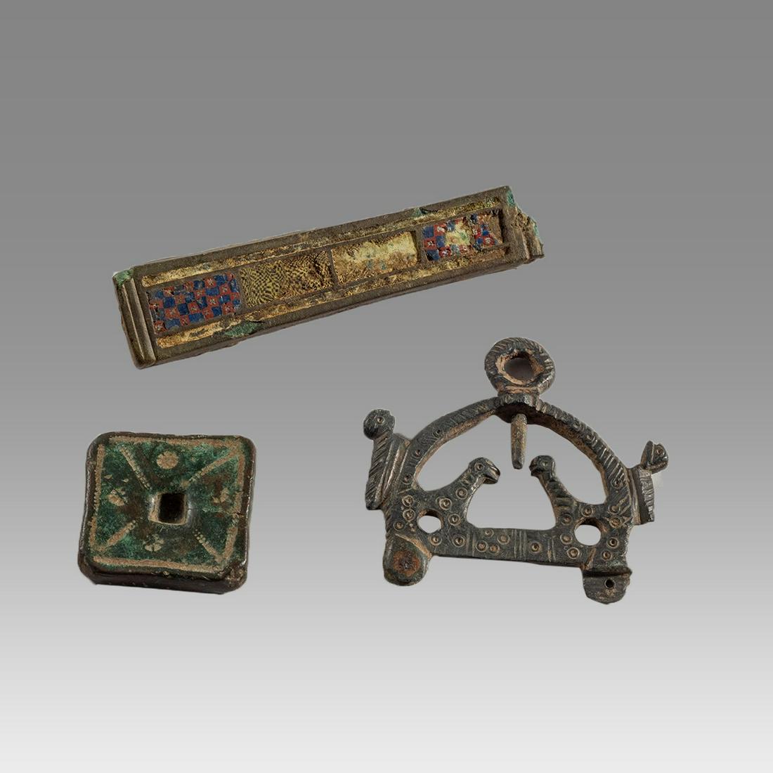 Lot of 3 Ancient Roman Bronze Ornaments c.1st century (1 of 1)