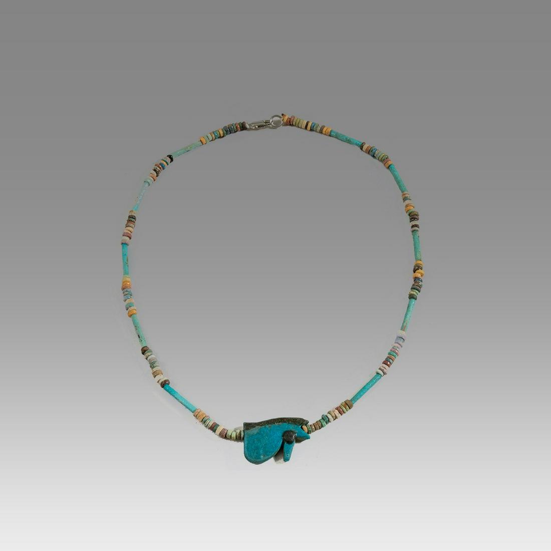 Ancient Egyptian Faience Beads Necklace c.300-50 BC. (1 of 1)