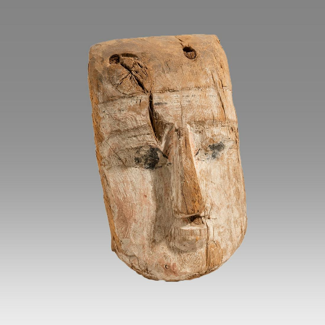 Ancient Egyptian Mummy Wood Mask c.664-332 BC. (1 of 2)