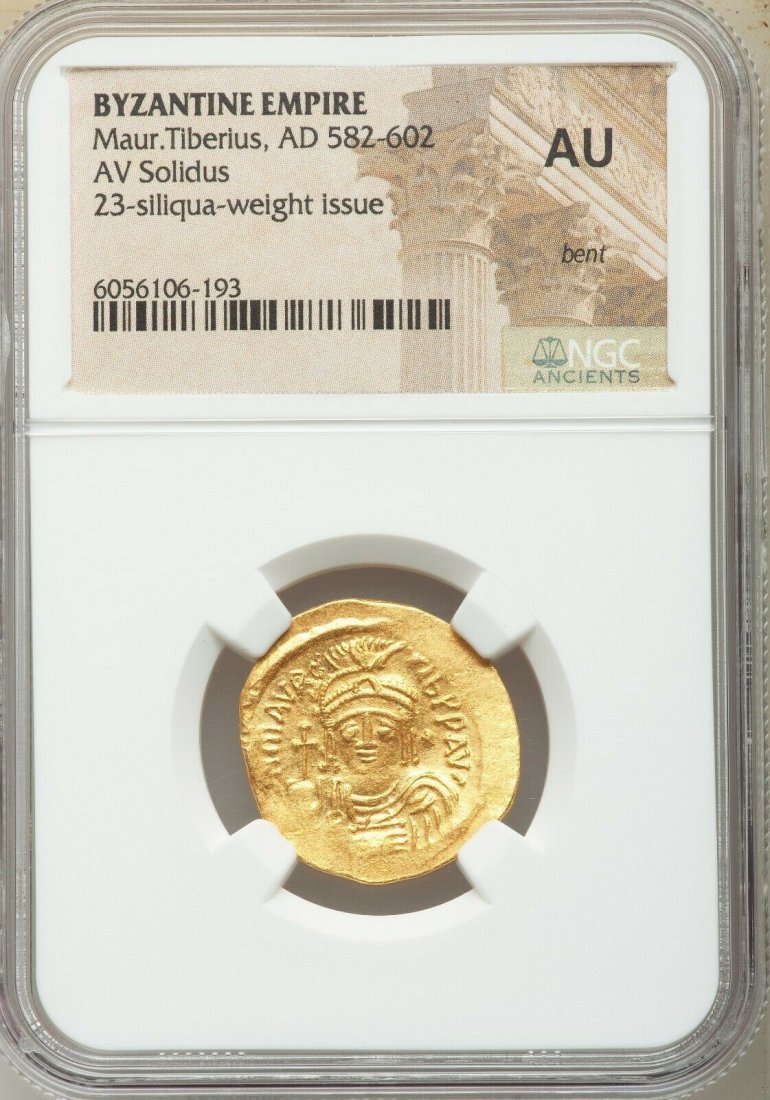 Ancient Byzantine Maurice Tiberius Gold solidus (1 of 2)