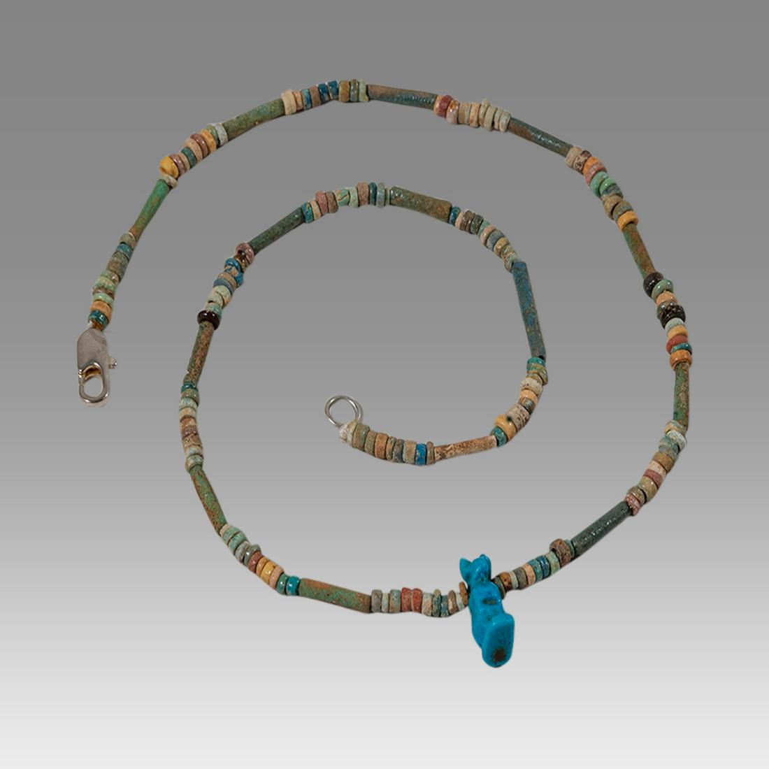Ancient Egyptian Faience Bead Necklace c.300-50 BC. (1 of 1)