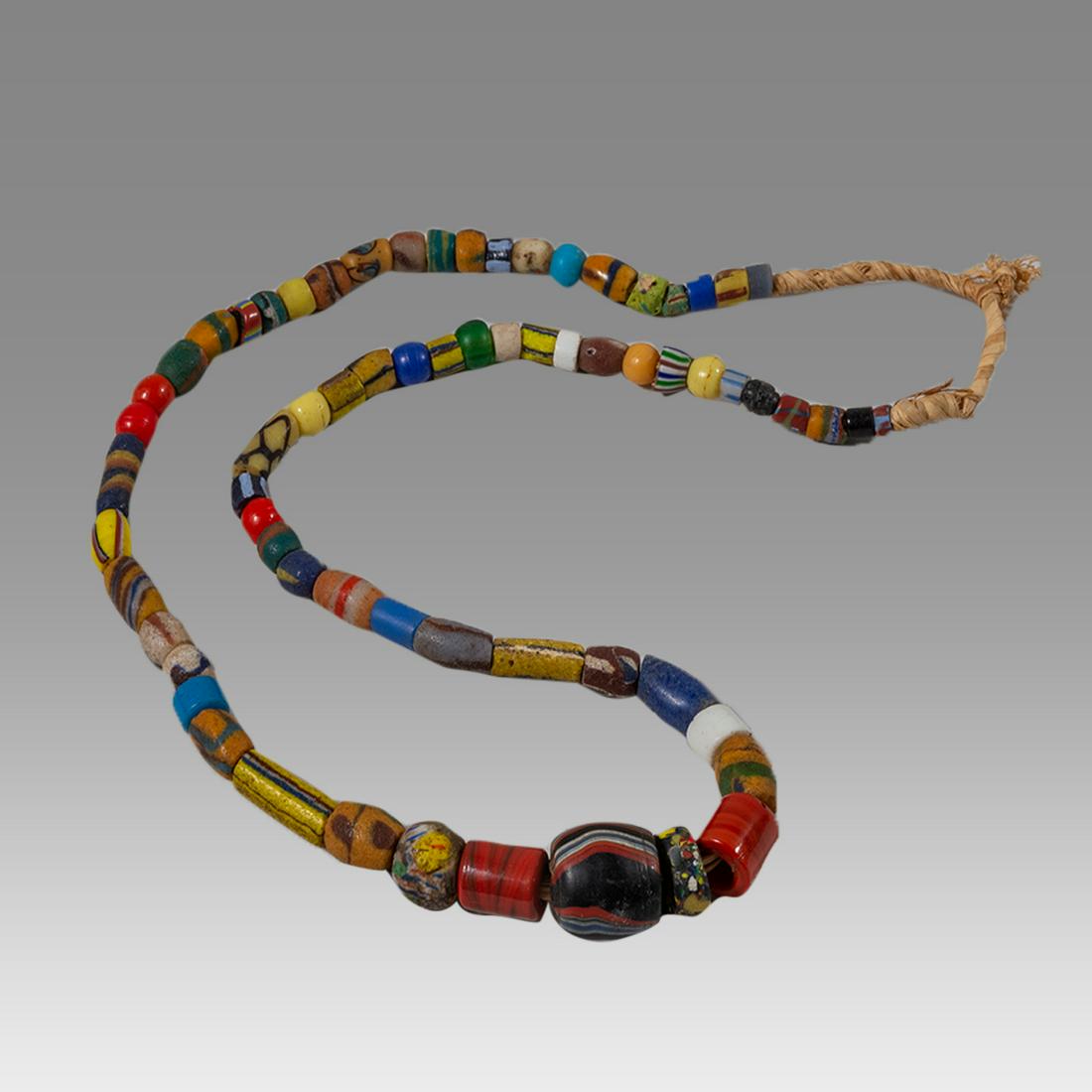 Ancient Islamic Mosaic Glass Bead Necklace c.8th (1 of 1)