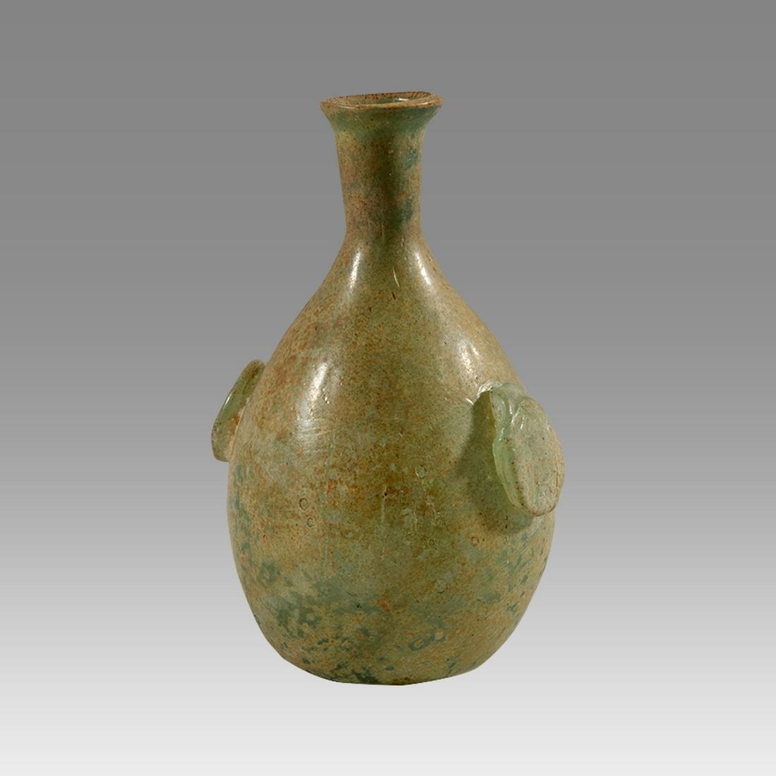 Ancient Holy Land Islamic Glass Bottle c.8th century (1 of 3)