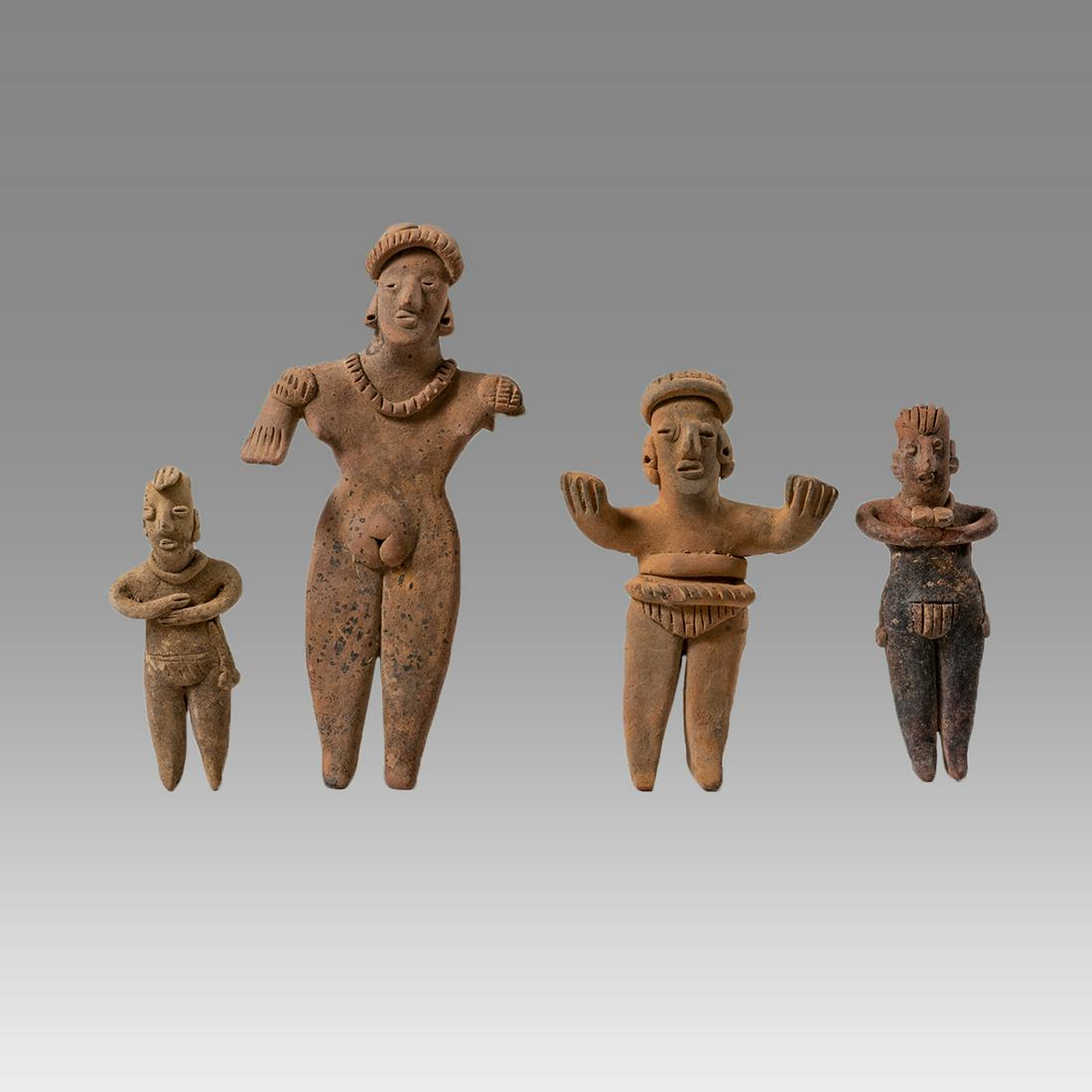 Lot of 4 Ancient Pre-columbian Colima Figures from West (1 of 2)