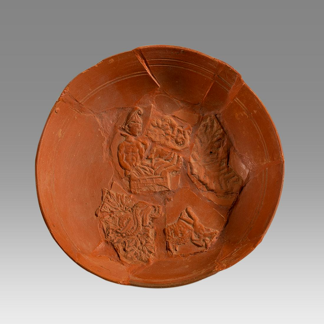 Ancient Roman Pottery Redware Plate with FragmentsNorth (1 of 2)