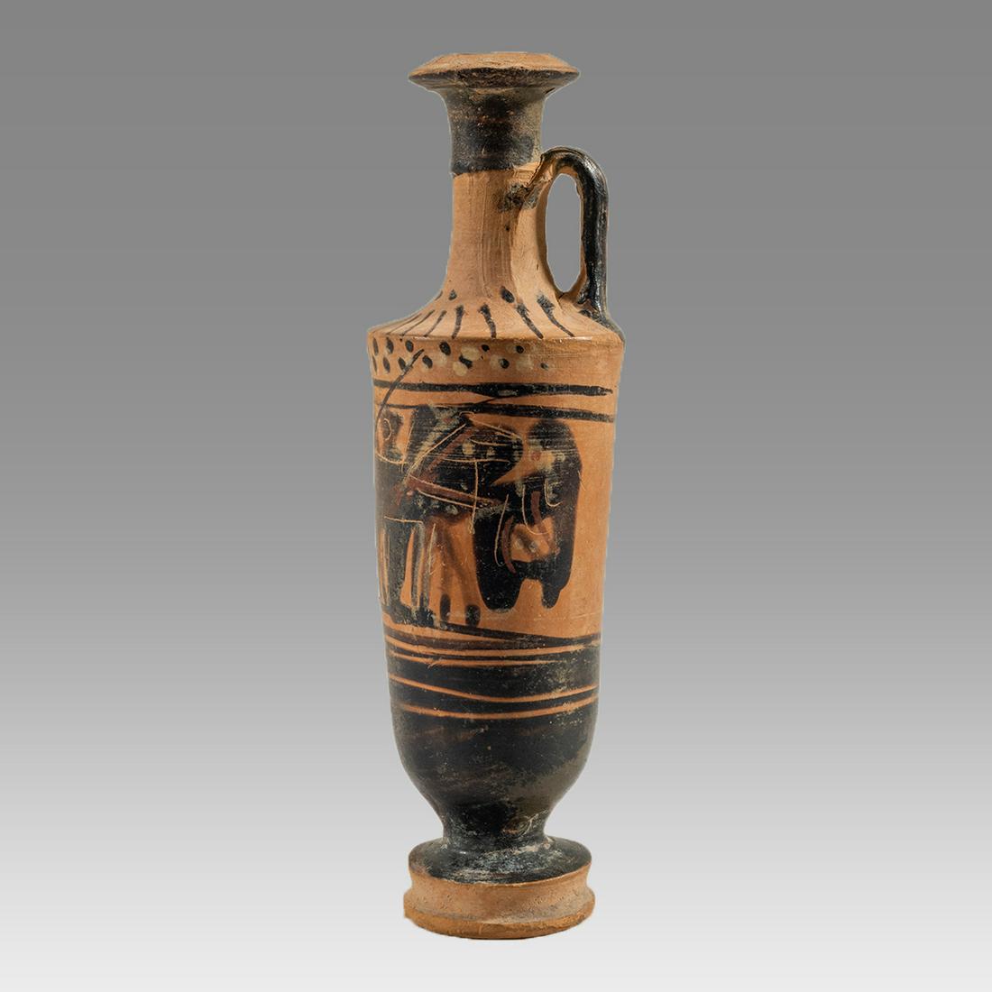 Ancient Attic Black-Figure Lekythos with Procession of (1 of 4)