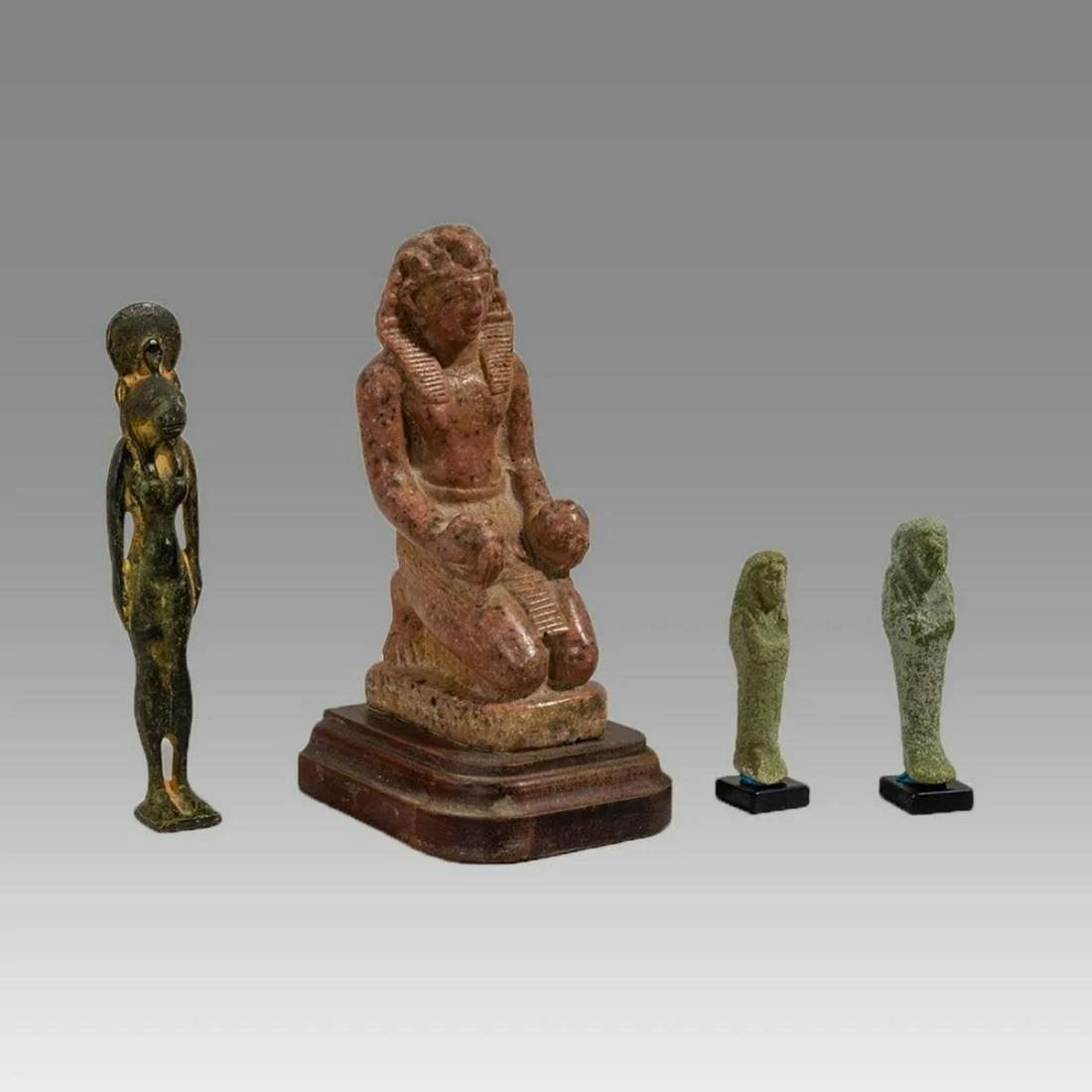 Egyptian Faience Ushabtis (2) and grand Tour Figures (1 of 2)