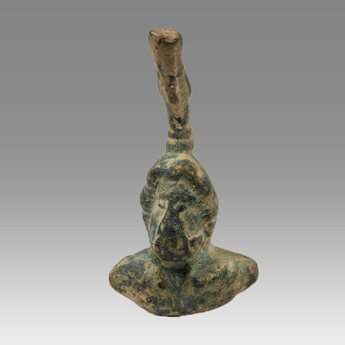 Ancient Roman Bronze Bust Of Zeus Serapis c.1st Century (1 of 2)