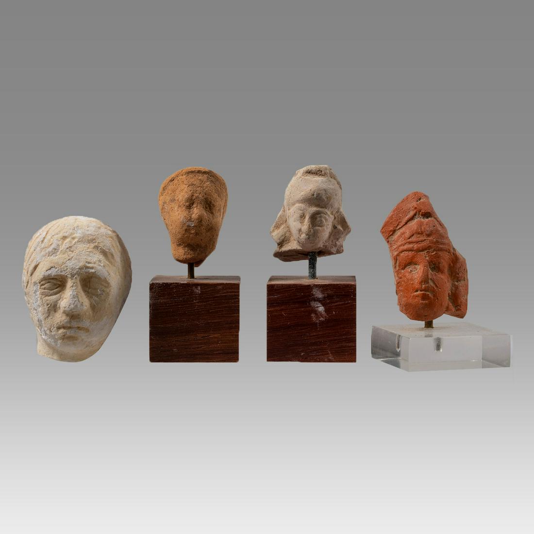 Lot of 4 Ancient Holy Land Roman Terracotta, Marble (1 of 2)