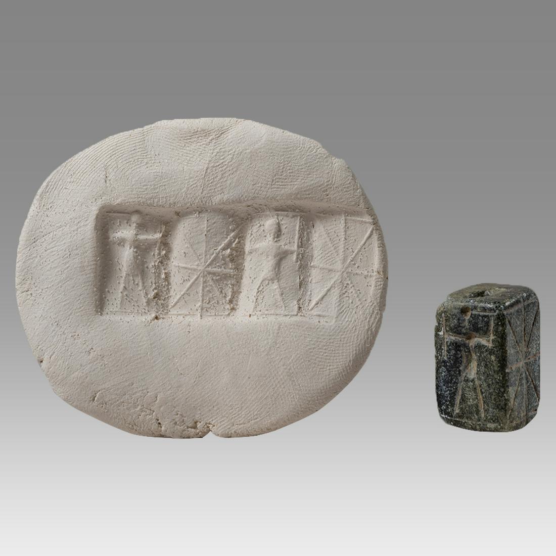 Ancient Mesopotamian four sided Stone seal c.600 BC. (1 of 3)