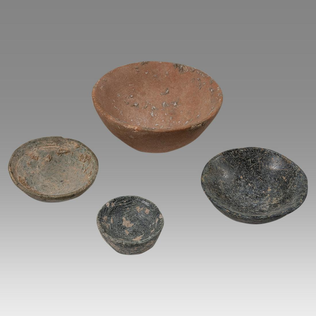 Lot of 4 Ancient Pre Columbian Mexico Miniature Stone (1 of 2)