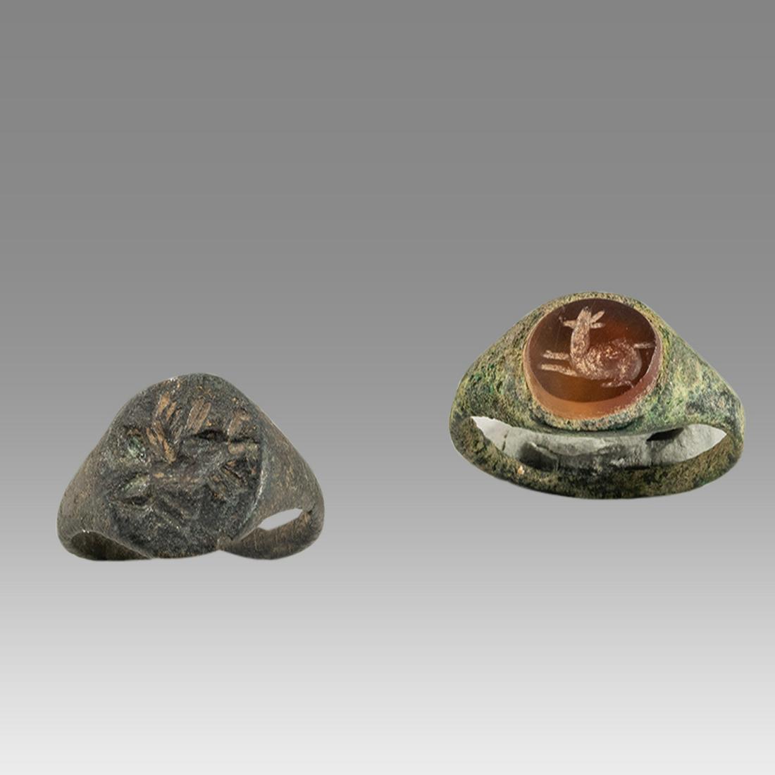 Ancient Holy Land Roman Bronze Rings (2) c.1st-2nd (1 of 2)