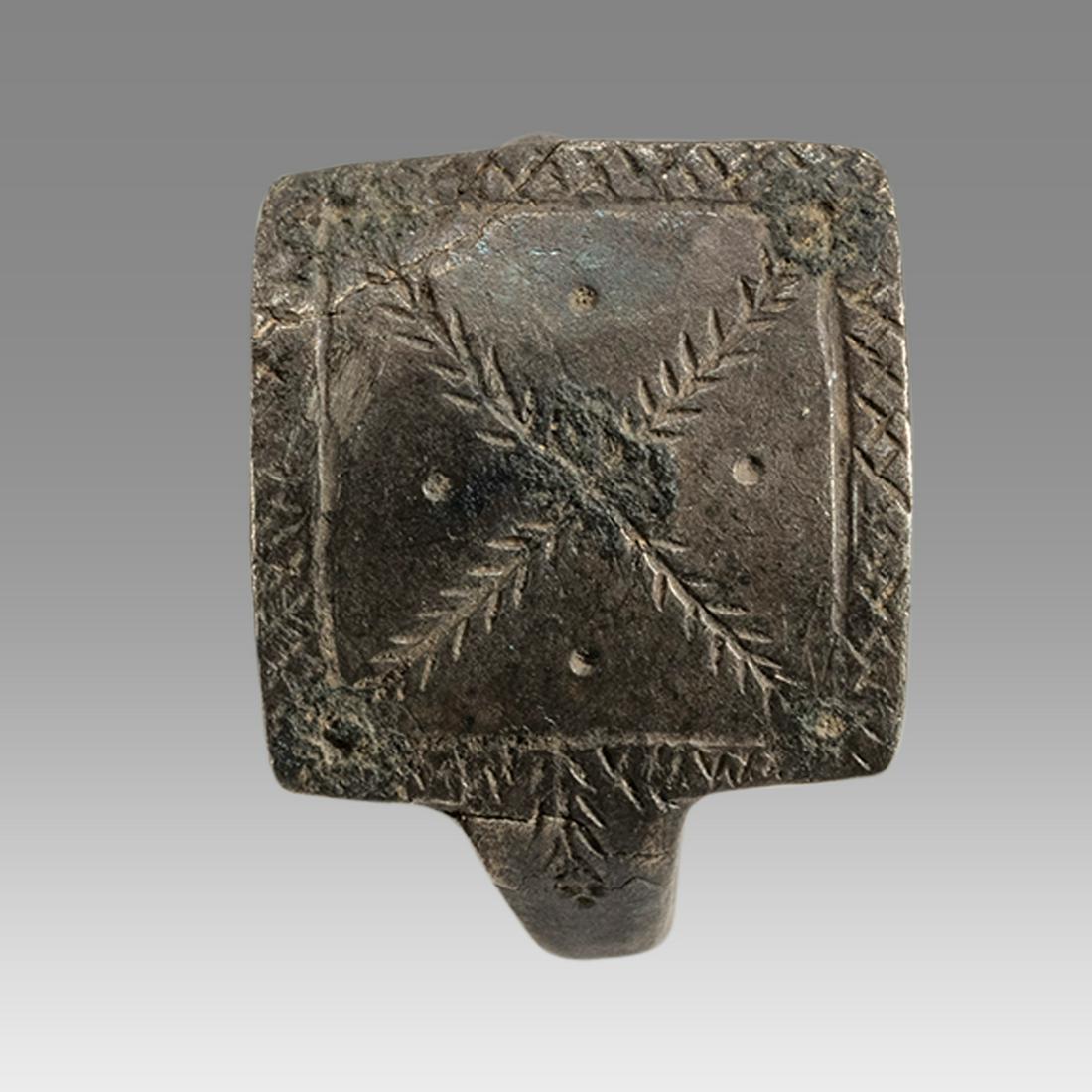 Ancient Holy Land Byzantine Silver Ring c.6th century (1 of 2)