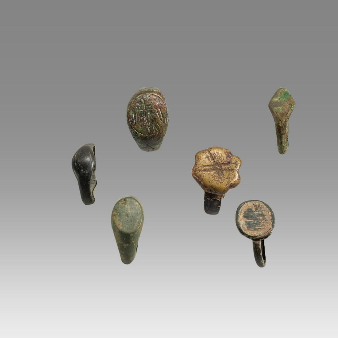 Ancient Holy Land Roman Bronze Rings (6) c.2nd century (1 of 2)