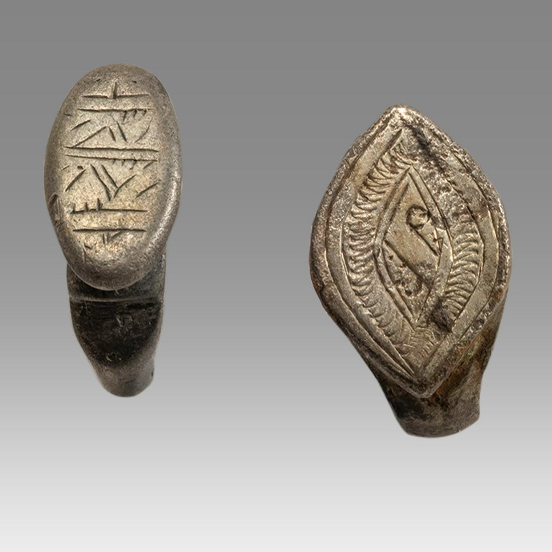 Ancient Holy Land Roman Silver Rings (2) c.2nd century (1 of 2)