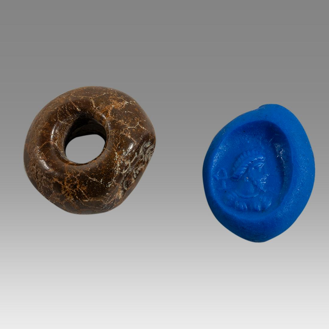 Ancient Sasanian Stone Seal c.6th century AD. (1 of 2)