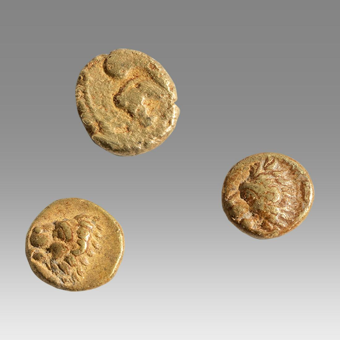 Lot of 3 Ancient Greek Silver Fractions coins c.5th (1 of 2)