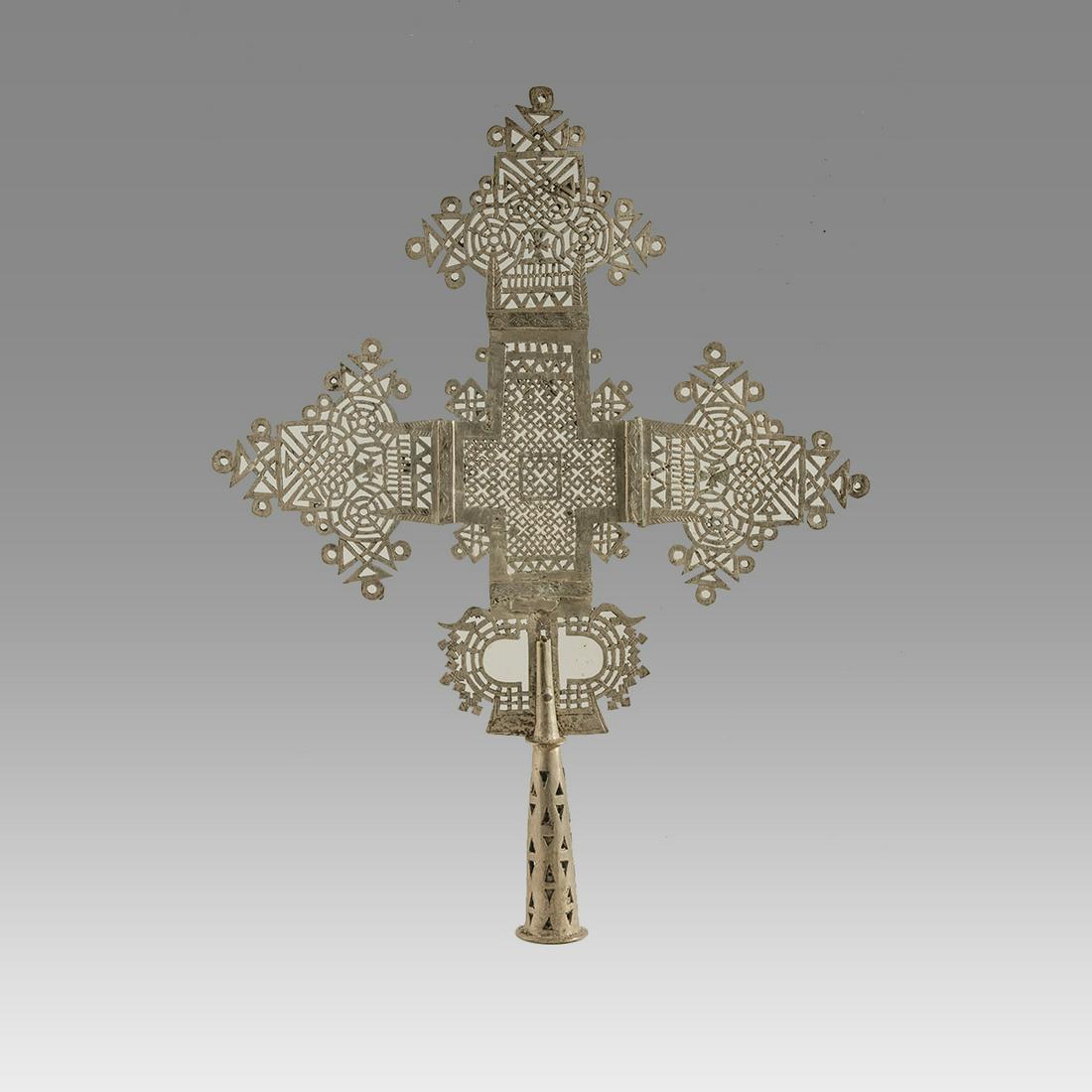 Large Coptic Processional Cross Ethiopian c.20th (1 of 2)