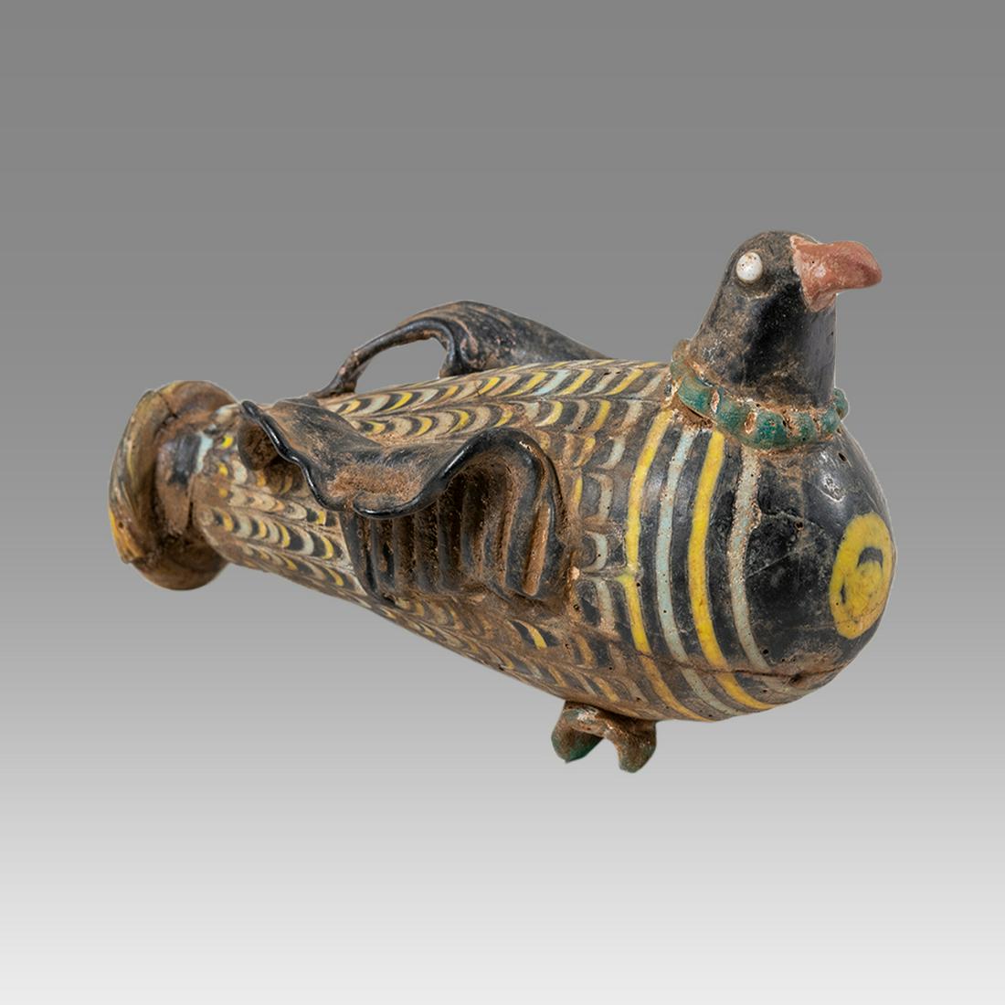 Islamic Style Mosaic core Glass Bird Vessel. (1 of 3)