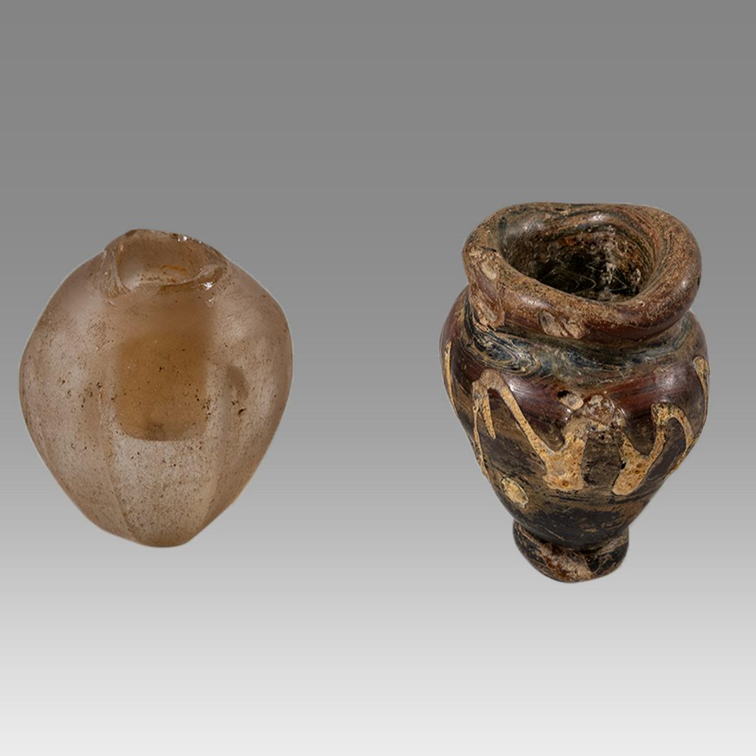 Lot of 2 Ancient Islamic Glass and Crystal Miniature (1 of 2)