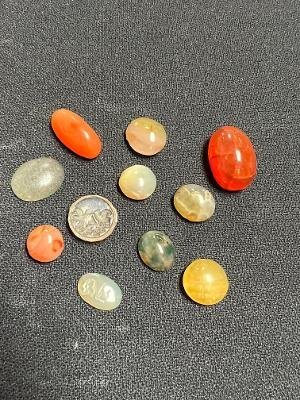 Lot of 11 Islamic Persian Agate, Glass Ring Stone (1 of 2)