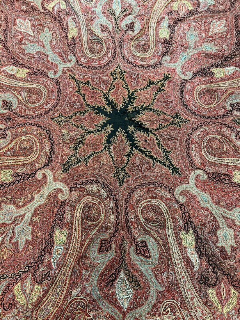 Antique Indian, Embroidered Shawl (1 of 3)