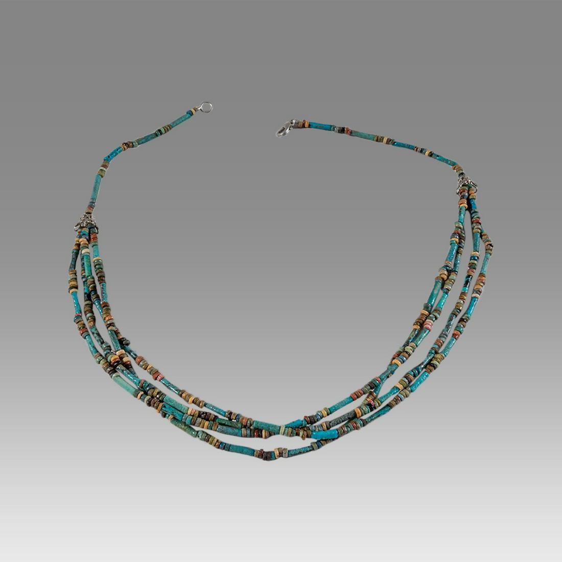 Ancient Egyptian Faience Bead Necklace c.300-50 BC. (1 of 1)