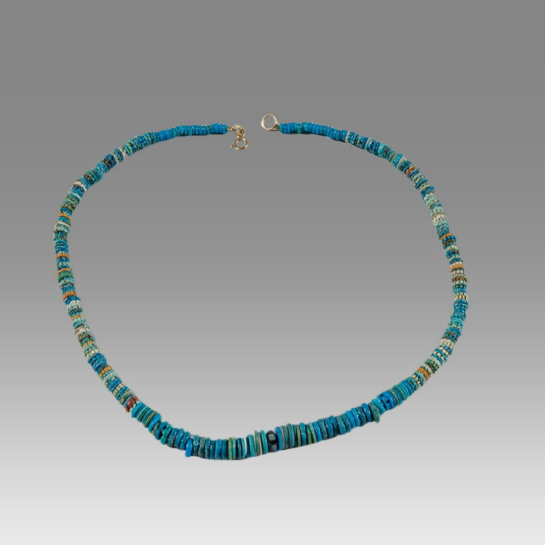 Ancient Egyptian Faience Bead Necklace Amarna Period c.1350 BC. (1 of 1)