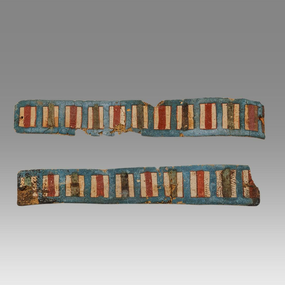 Lot of 2 Ancient Egyptian Cartonnage Fragments c.600-50 BC. (1 of 2)