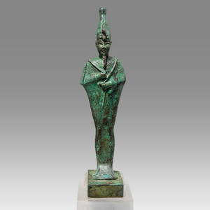 Ancient Egyptian Large Bronze Osiris 26th-30th Dynasty, ca. 664-342 B.C.