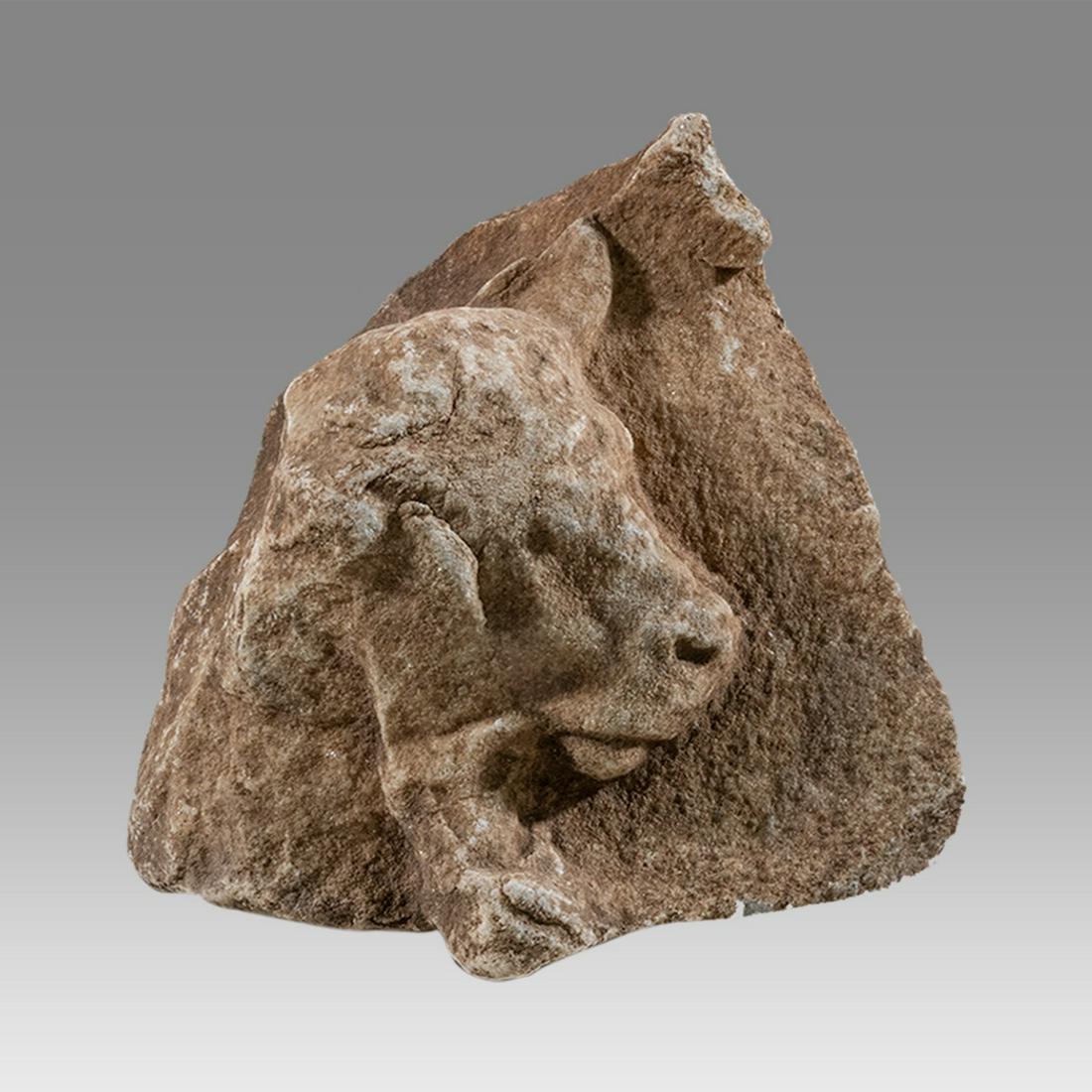Ancient Roman Marble Bull Head Fragment Ca.1st-2nd century A.D. (1 of 3)
